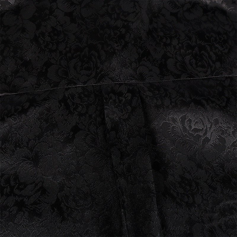 Gothic Ruffle Lace Black Printed Shirt With Bell Sleeve For Men Costume - Plus Size - WonderlandByLilian