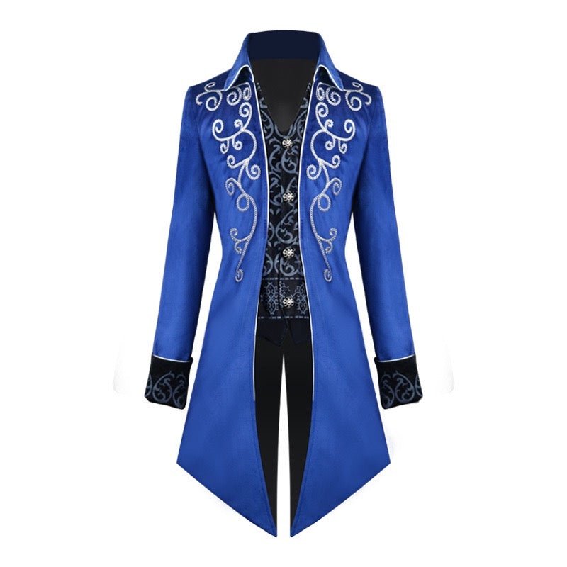 Blue Tailcoat Men's outlets Steampunk Tailcoat Jacket Velvet Gothic