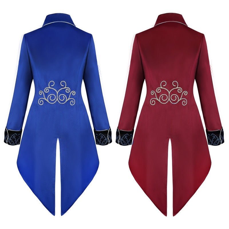 Gothic Tailcoat with Embroidery Velvet Two-piece Jacket for Men - Plus Size - WonderlandByLilian