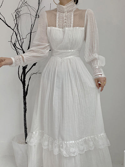 Gunne Sax White Lace Wedding Dress 