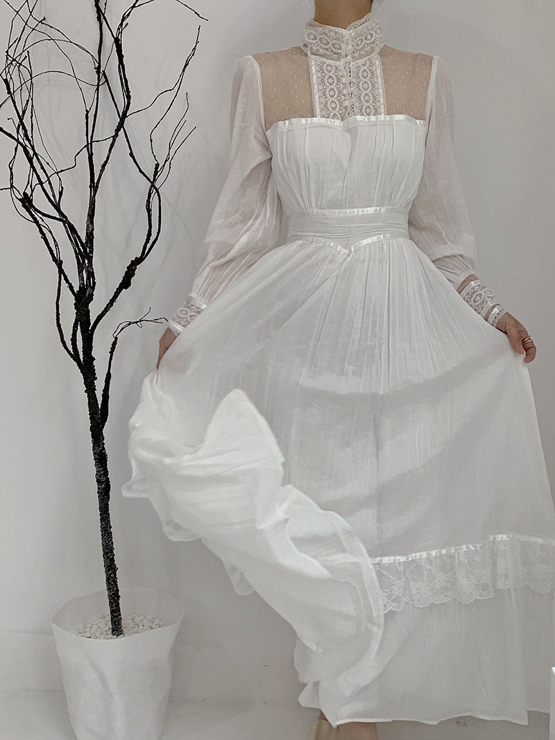 Gunne Sax White Lace Wedding Dress 