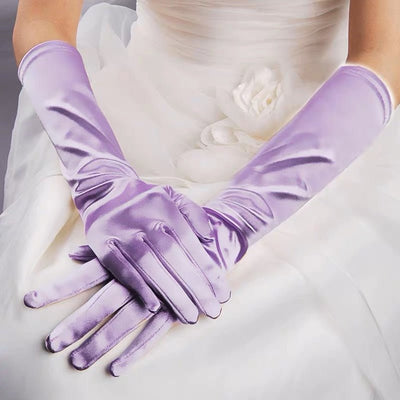 Long Purple Gloves - WonderlandByLilian