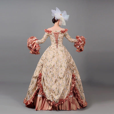 Marie Antoinette Pink Court Dress - Baroque Rococo Inspired Gown Plus Size - WonderlandByLilian