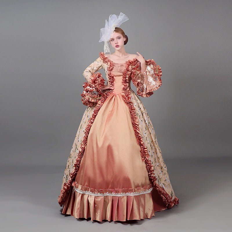 Court Rococo Marie Antoinette Rusty Court Dress - Baroque Rococo Inspired Gown Plus ...