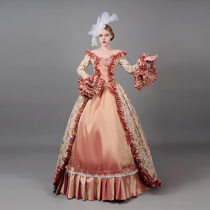 Marie Antoinette Pink Court Dress - Baroque Rococo Inspired Gown Plus Size - WonderlandByLilian