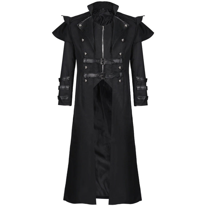 Punk Gothic Medieval 17th Century Men's Tail Coat For Vintage Patchwork Cosplay Party-Plus Size - WonderlandByLilian