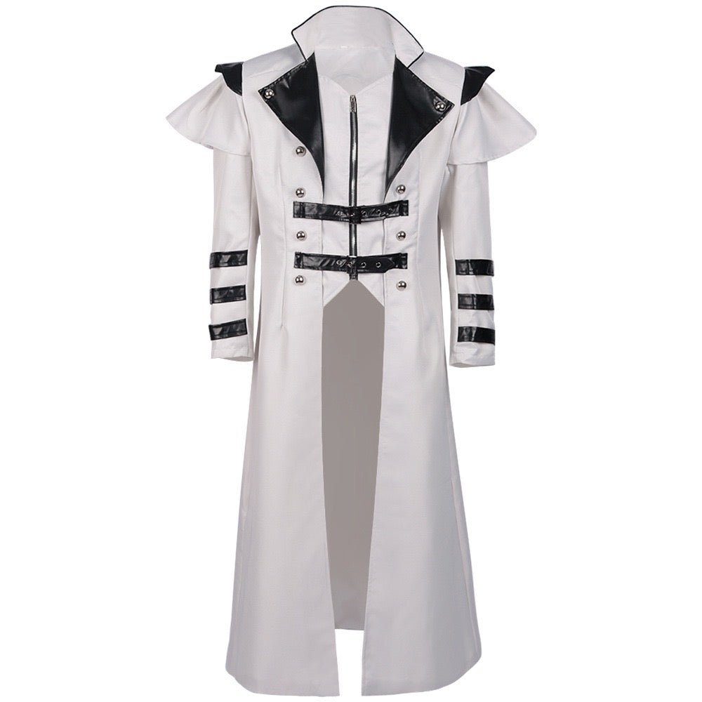 Punk Gothic Medieval 17th Century Men's Tail Coat For Vintage Patchwork Cosplay Party-Plus Size - WonderlandByLilian