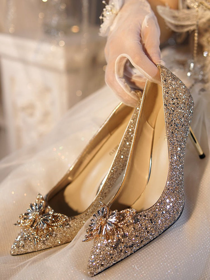 Radiant Bridal Bling Pumps - Bridal Heels - WonderlandByLilian