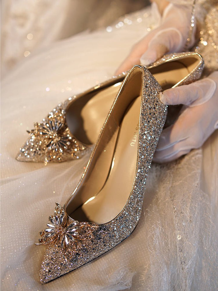 Radiant Bridal Bling Pumps - Bridal Heels - WonderlandByLilian