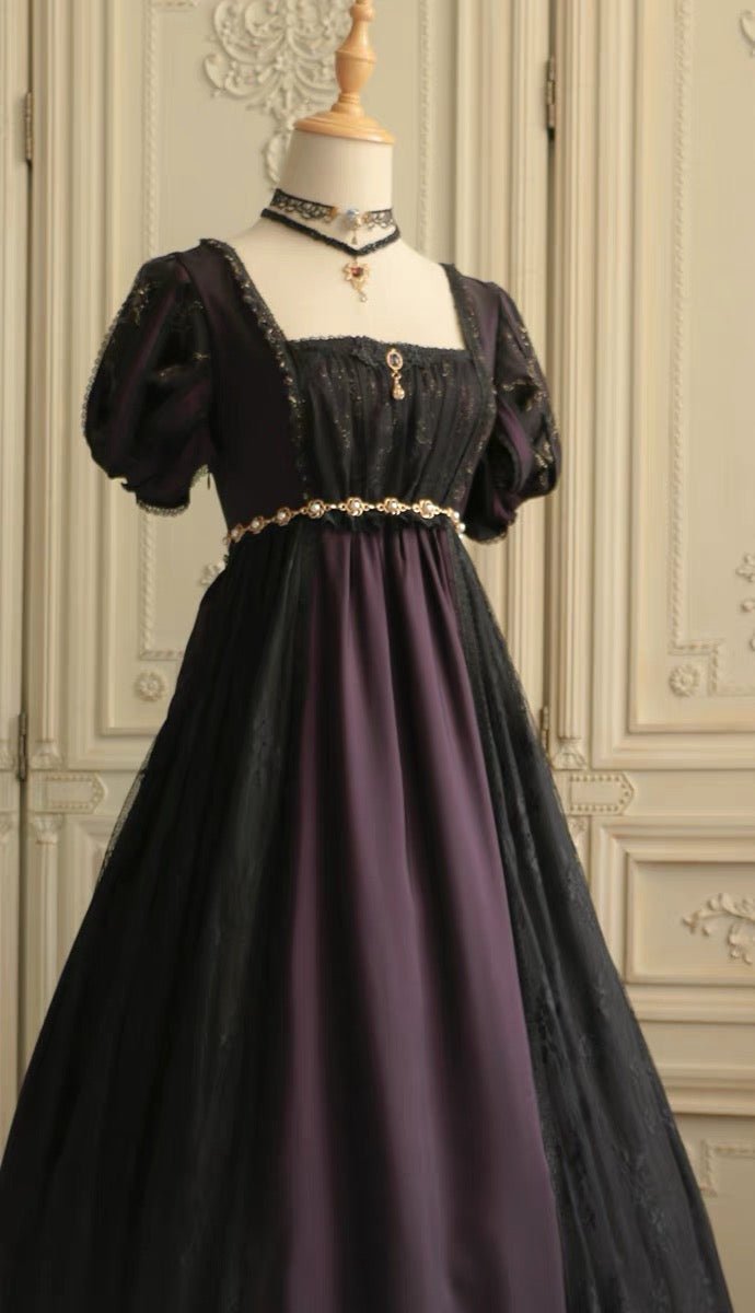 Regency Era Dresses Regency Era Ball Gown For Women - Satin Empire Waist Dress With Petal Sleeves, Victorian Costume Renaissance Dress Regency Era Dresses Regency Era Ball Gown For Women - Satin Empire Waist Dress With Petal Sleeves, Victorian Costume Renaissance Dress