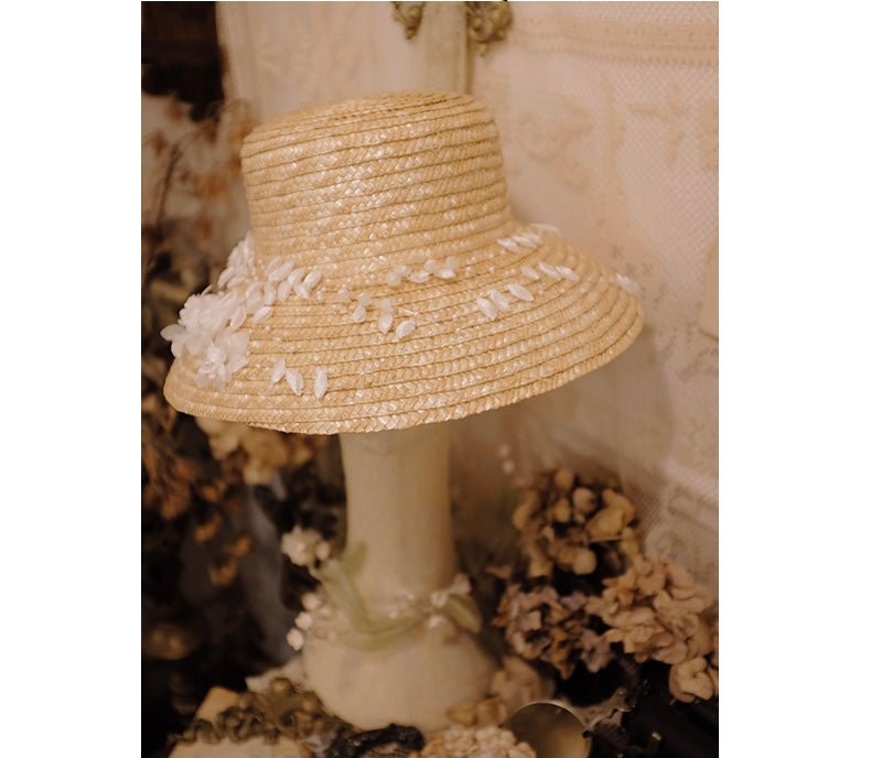 Regency Era Inspired Hat Bonnet - Bridal Floral Hat Design - WonderlandByLilian