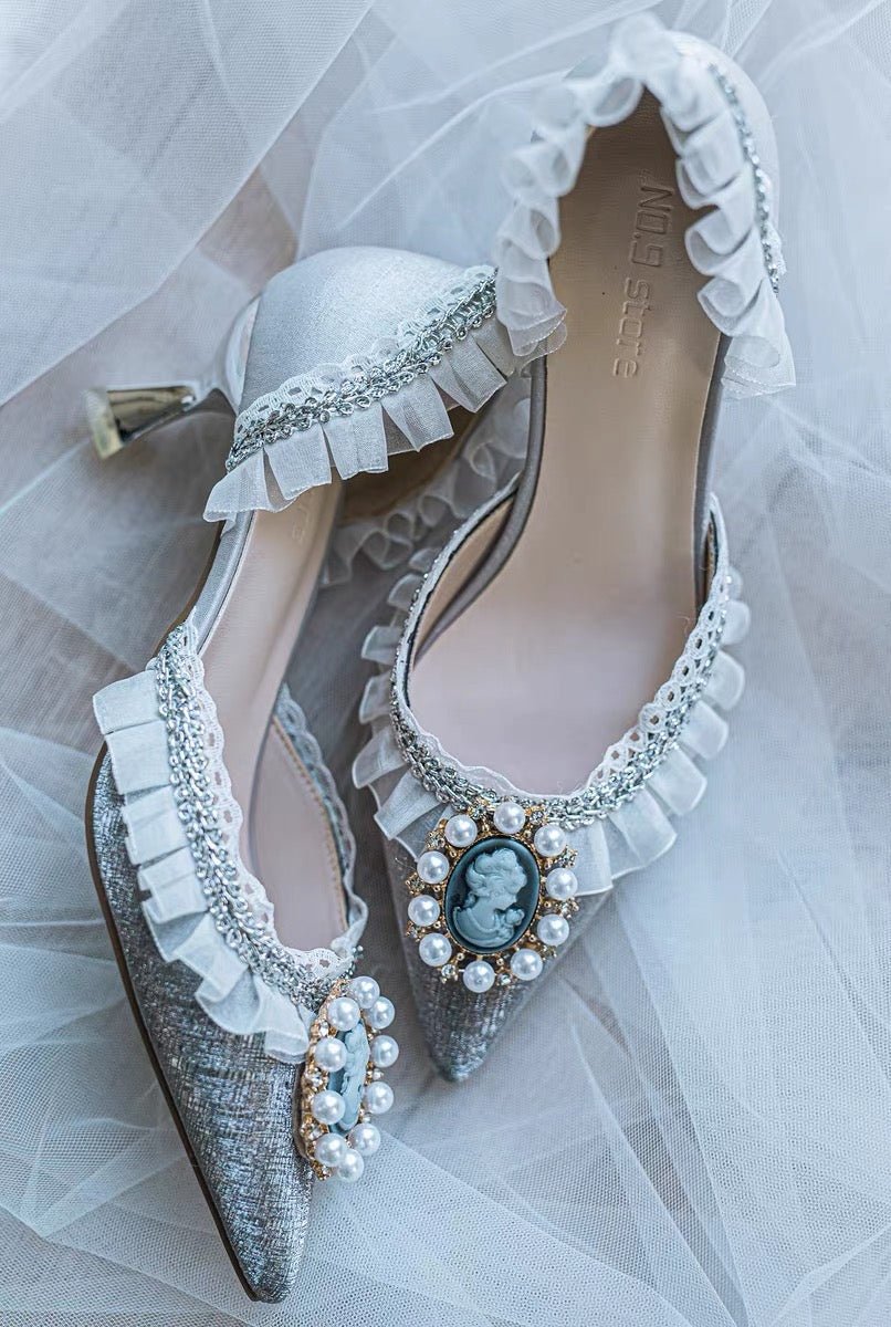 Regency Shoes Heels Bridal Heels Bridesmaid Shoes - WonderlandByLilian