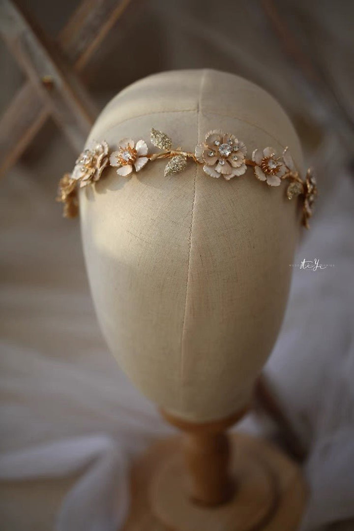 Romantic Bridal Floral Hair Accessory For Wedding - Handmade - WonderlandByLilian