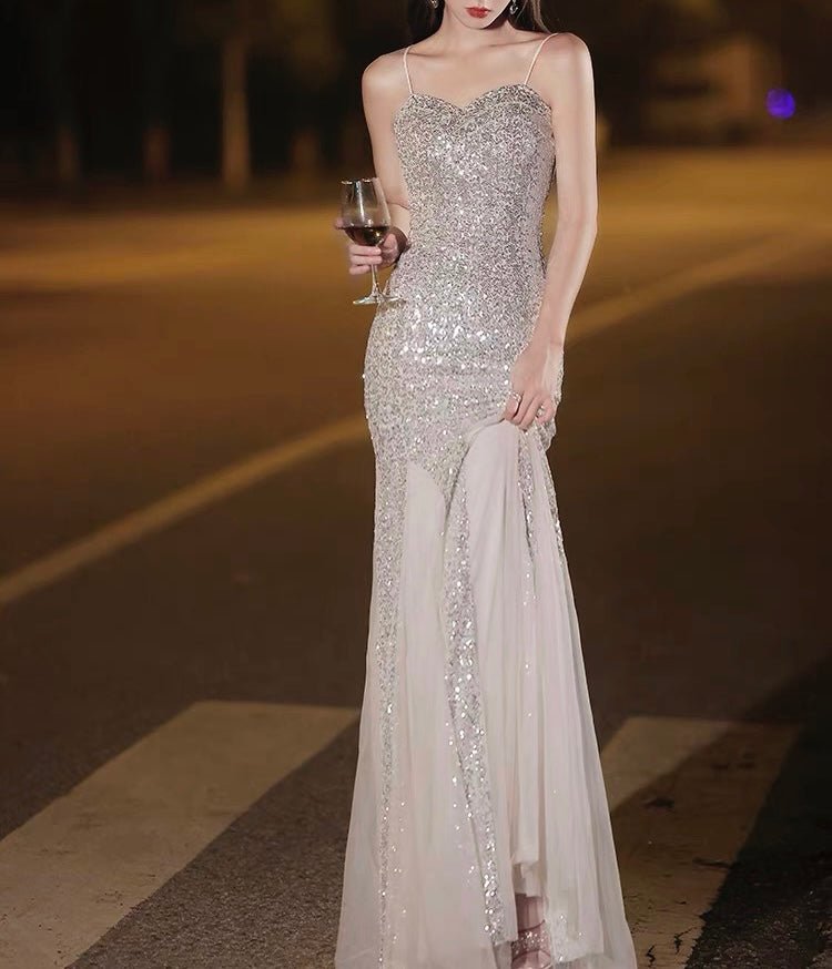 Sequins Prom Dress Party Dress Evening Wear - WonderlandByLilian