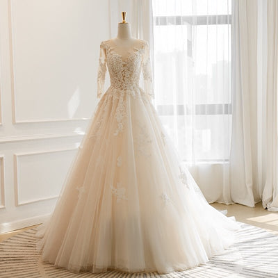 Simple Lace Boho Style Sweetheart Wedding Dress - WonderlandByLilian