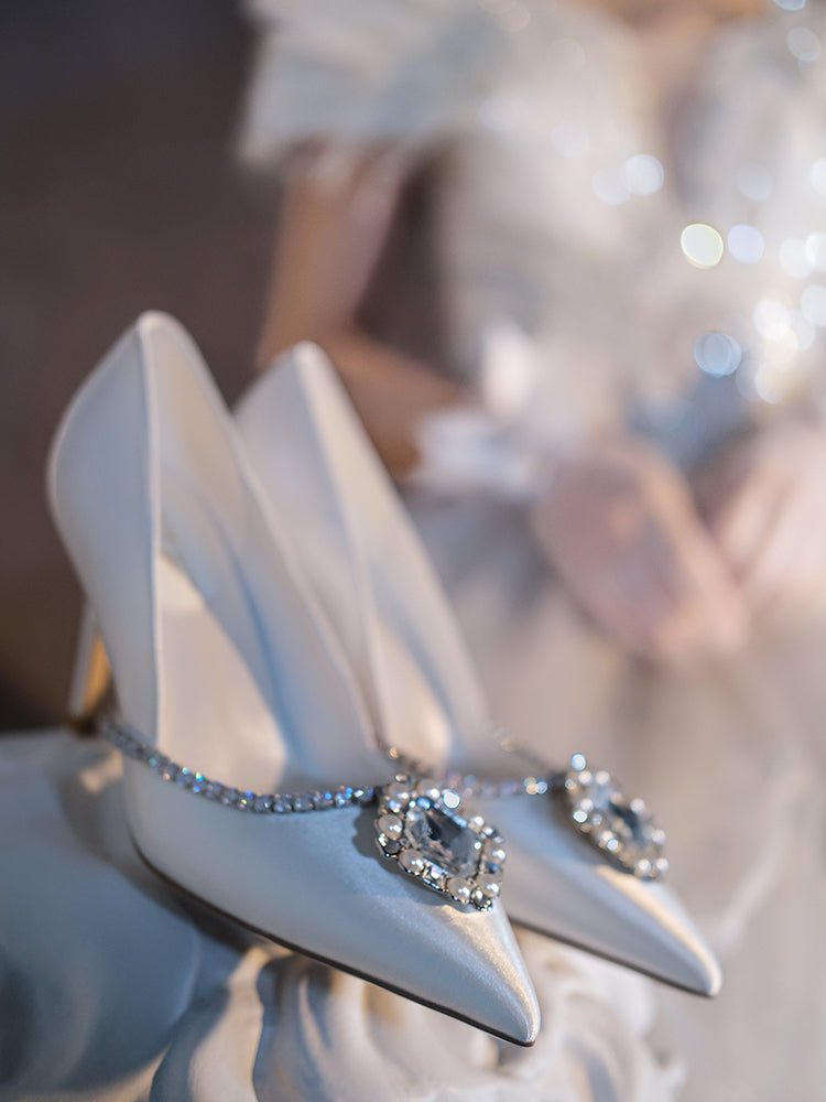 Sparkling Snow Bridal Heels - WonderlandByLilian