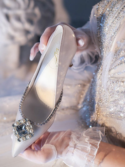 Sparkling Snow Bridal Heels - WonderlandByLilian