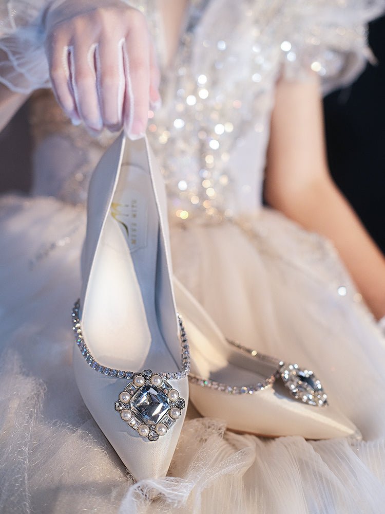 Sparkling Snow Bridal Heels - WonderlandByLilian