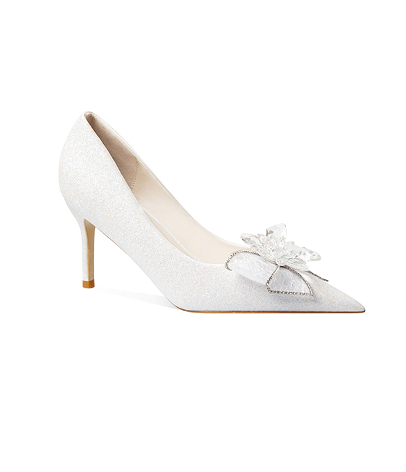 Sterling Bow Bridal Heels - WonderlandByLilian