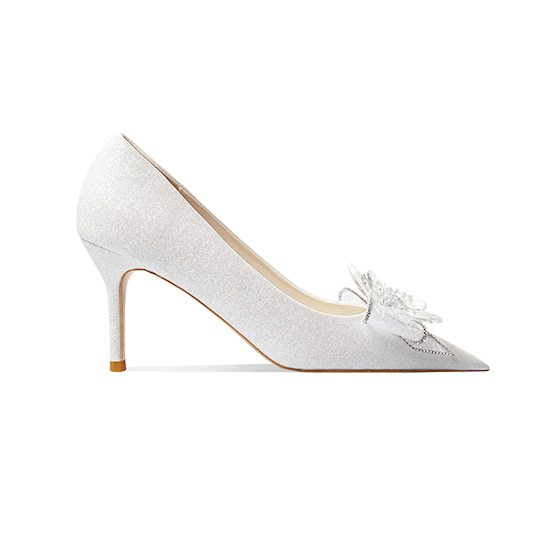 Sterling Bow Bridal Heels - WonderlandByLilian