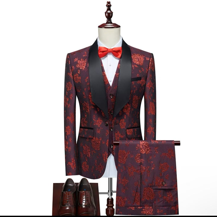 VINTAGE GOTHIC BLACK/PURPLE/BURGUNDY/BLUE MEN SUIT SET - BRIDGERTON REGENCY MENS COSTUME - Plus Size - WonderlandByLilian