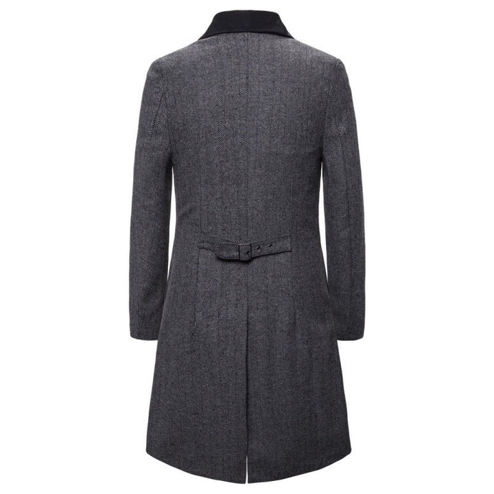Vintage Inspired Black Tailcoat - Tweed Blazer for Men in Plus Sizes - WonderlandByLilian