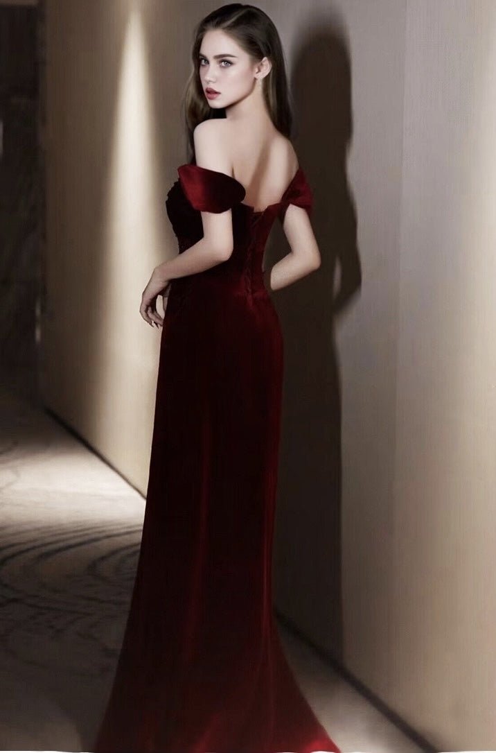 Vintage maroon dress cheap