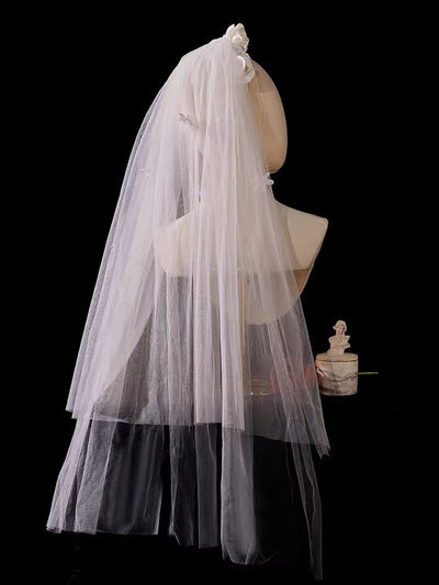 Vintage Wedding Veils With Headpieces - Lace Bridal Veil - WonderlandByLilian