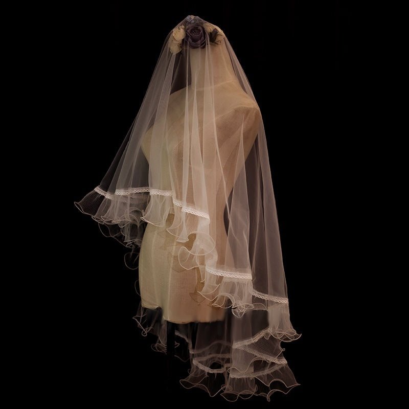 Waltz Wedding Veil With Ruffle - WonderlandByLilian